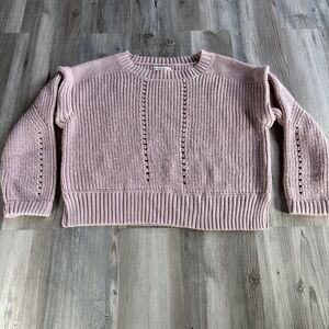 Aeropostale Pullover Baby Pink Feminine Glitter Sweater Size Medium